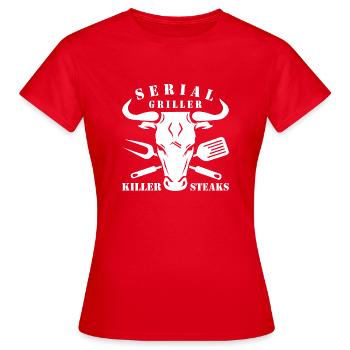 SERIAL GRILLER - Women's T-Shirt - red - Front - AI Model Female 172 dark (172cm)