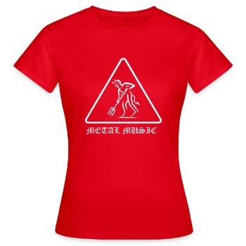 Zone de musique métal - T-shirt Femme - rouge - Devant - AI Model Female 172 dark (172cm)