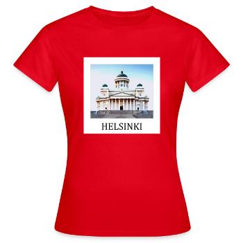 Helsinki - T-shirt Femme - rouge - Devant - AI Model Female 172 dark (172cm)