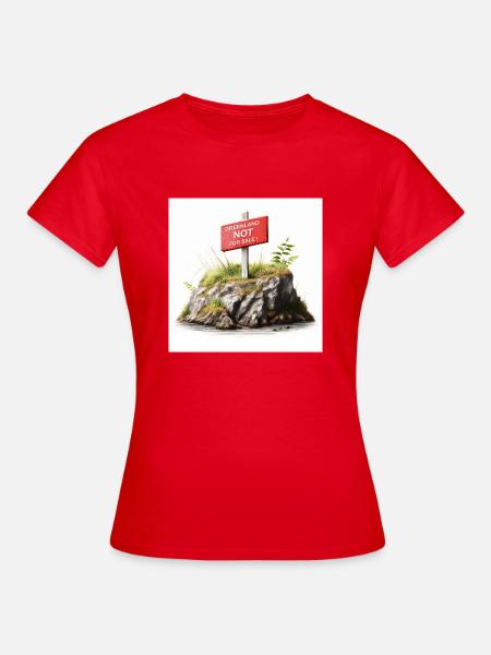 Greenland not for sale - Dame-T-shirt - rød