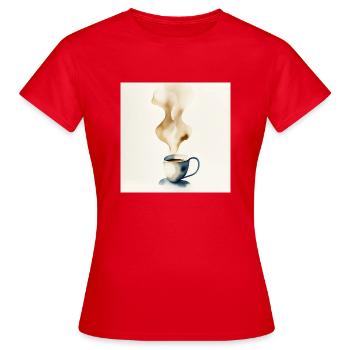 Coffee cup - Women's T-Shirt - red - Front - AI Model Female 172 dark (172cm)