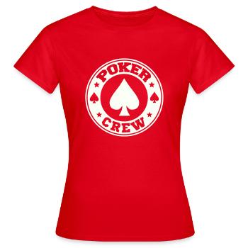 Équipe de poker - T-shirt Femme - rouge - Devant - AI Model Female 172 dark (172cm)