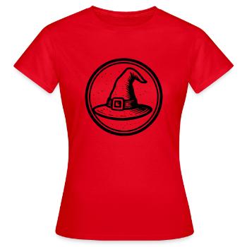 Chapeau de sorcière - T-shirt Femme - rouge - Devant - AI Model Female 172 dark (172cm)