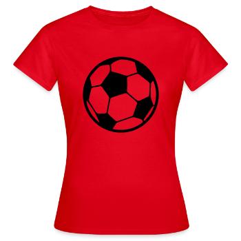 football - T-shirt Femme - rouge - Devant - AI Model Female 172 dark (172cm)