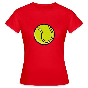 tennis ball - Women's T-Shirt - red - Front - AI Model Female 172 dark (172cm)