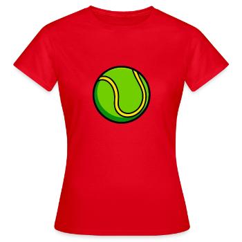balle de tennis - T-shirt Femme - rouge - Devant - AI Model Female 172 dark (172cm)