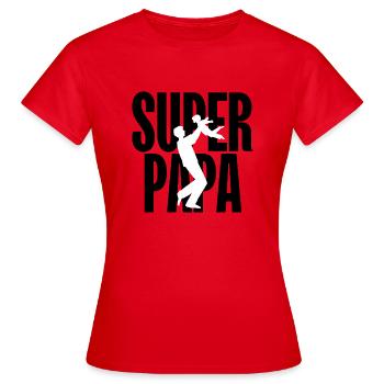 superpapa - T-shirt Femme - rouge - Devant - AI Model Female 172 dark (172cm)