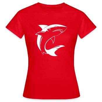 Hai Shark - T-shirt Femme - rouge - Devant - AI Model Female 172 dark (172cm)