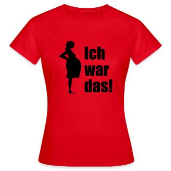 Enceinte, j'étais! - T-shirt Femme - rouge - Devant - AI Model Female 172 dark (172cm)