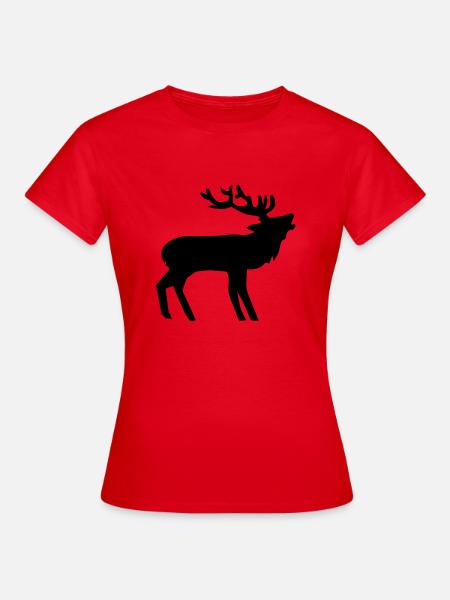 Hirsch - Frauen T-Shirt - Rot