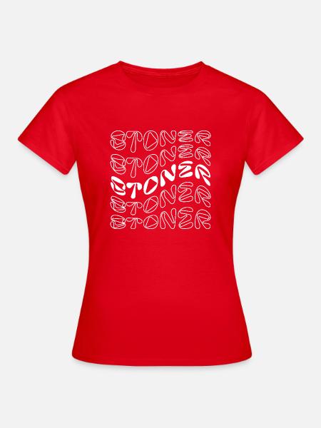Kiffer-Musik-Typografie-Design - Frauen T-Shirt - Rot