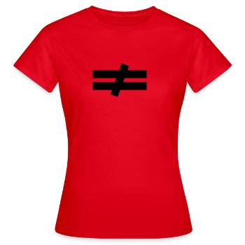 inégal - T-shirt Femme - rouge - Devant - AI Model Female 172 dark (172cm)