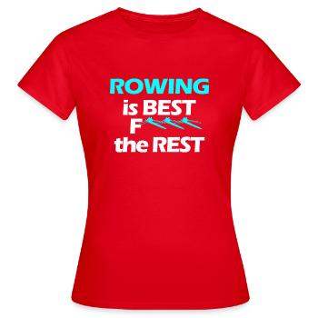 Rudern Ruderer - Frauen T-Shirt - Rot - Vorne - AI Model Female 172 dark (172cm)