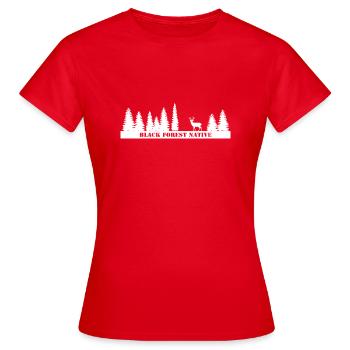 Forêt Noire indigène - T-shirt Femme - rouge - Devant - AI Model Female 172 dark (172cm)