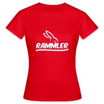 Osterhase Ostern Rammler Hase Anmache Hasen Motiv - Frauen T-Shirt - Rot - Vorne - AI Model Female 172 dark (172cm)