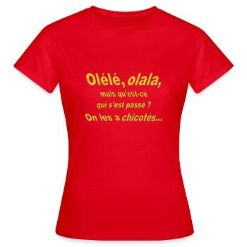 Olélé Olala - T-shirt Femme - rouge - Devant - AI Model Female 172 dark (172cm)