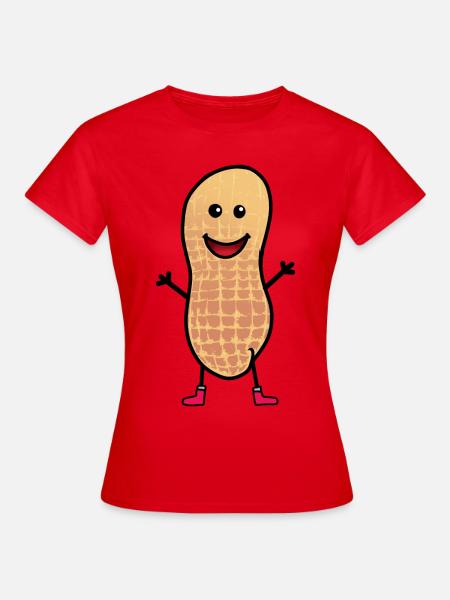 Peanut Happy Hello Greetings Friends Child - Women's T-Shirt - red