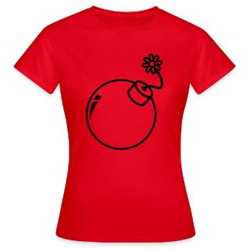 Exlosive Bomb - T-shirt Femme - rouge - Devant - AI Model Female 172 dark (172cm)