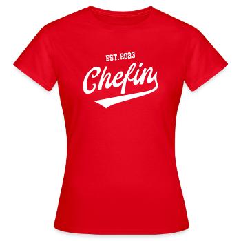 Chefin 2023 Selbstständigkeit Unternehmerin - Frauen T-Shirt - Rot - Vorne - AI Model Female 172 dark (172cm)