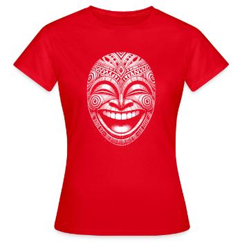 Maske - Frauen T-Shirt - Rot - Vorne - AI Model Female 172 dark (172cm)