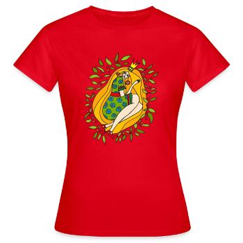Mademoiselle Fryda Spring - T-shirt Femme - rouge - Devant - AI Model Female 172 dark (172cm)