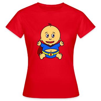 Superbaby - Frauen T-Shirt - Rot - Vorne - AI Model Female 172 dark (172cm)