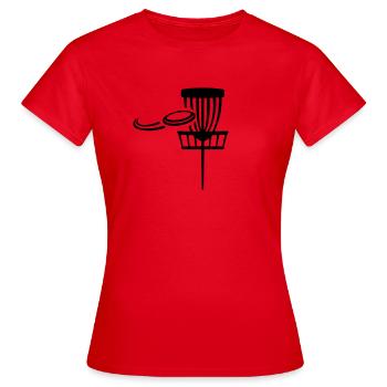 Disc golf - Frauen T-Shirt - Rot - Vorne - AI Model Female 172 dark (172cm)