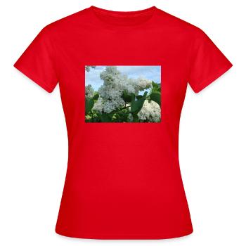 Lilas farci blanc - T-shirt Femme - rouge - Devant - AI Model Female 172 dark (172cm)
