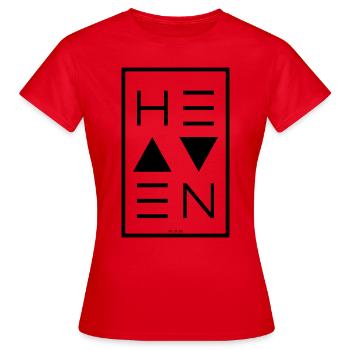 Heaven BLACK - Frauen T-Shirt - Rot - Vorne - AI Model Female 172 dark (172cm)
