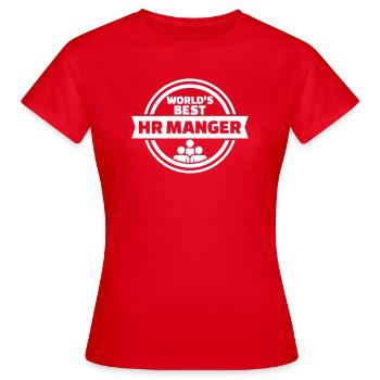 HR Manager - T-shirt Femme - rouge - Devant - AI Model Female 172 dark (172cm)