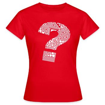 point d'interrogation ? - T-shirt Femme - rouge - Devant - AI Model Female 172 dark (172cm)