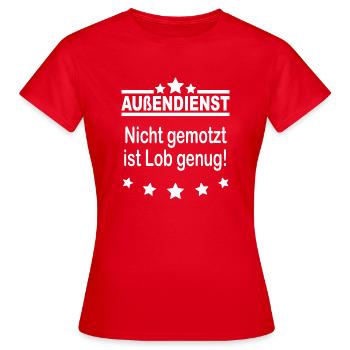 Service sur le terrain Spruch Technicien de service Service à la clientèle - T-shirt Femme - rouge - Devant - AI Model Female 172 dark (172cm)