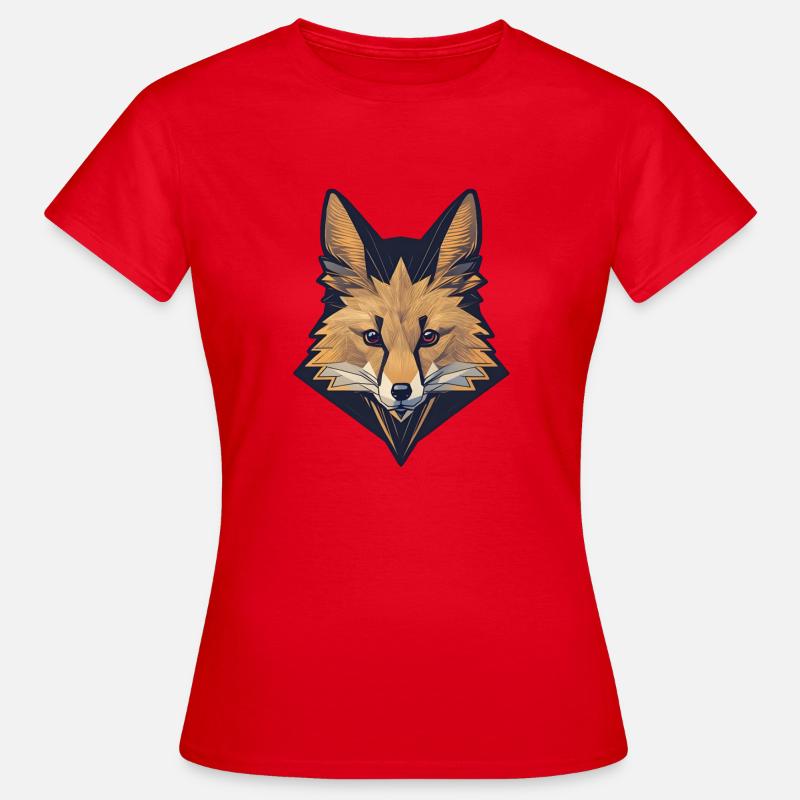 Simple Fox Head - Women's T-Shirt - red