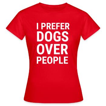 Hund Dog - Frauen T-Shirt - Rot - Vorne - AI Model Female 172 dark (172cm)