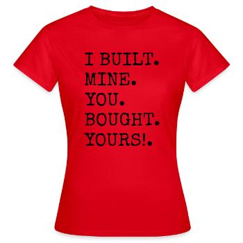Anniversaire Cuisson Pain Pâtisserie Bécher Bodybuilder - T-shirt Femme - rouge - Devant - AI Model Female 172 dark (172cm)
