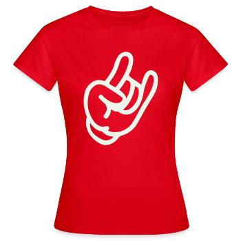 Main de roche - T-shirt Femme - rouge - Devant - AI Model Female 172 dark (172cm)