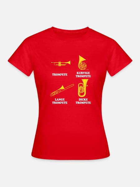 Trompeten Kurvig bis Dick - Frauen T-Shirt - Rot