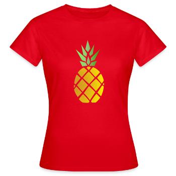 Ananas - T-shirt Femme - rouge - Devant - AI Model Female 172 dark (172cm)