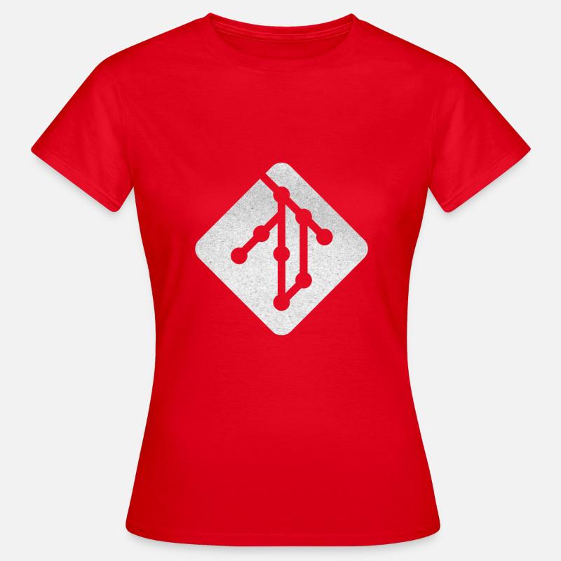 Programmierer Geschenk: Logo im Git Style - Frauen T-Shirt - Rot