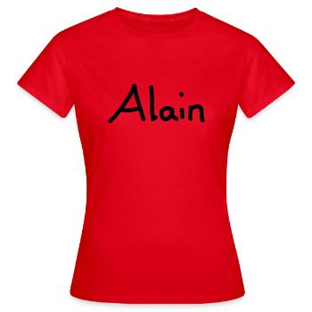 Alain - T-shirt Femme - rouge - Devant - AI Model Female 172 dark (172cm)