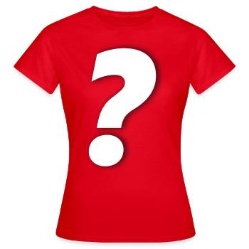 Point d’interrogation - T-shirt Femme - rouge - Devant - AI Model Female 172 dark (172cm)