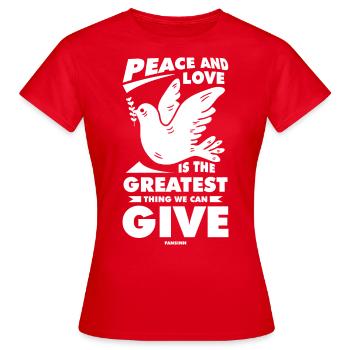 Mouvement pour la paix - T-shirt Femme - rouge - Devant - AI Model Female 172 dark (172cm)
