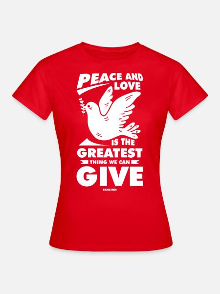 Friedensbewegung - Frauen T-Shirt - Rot
