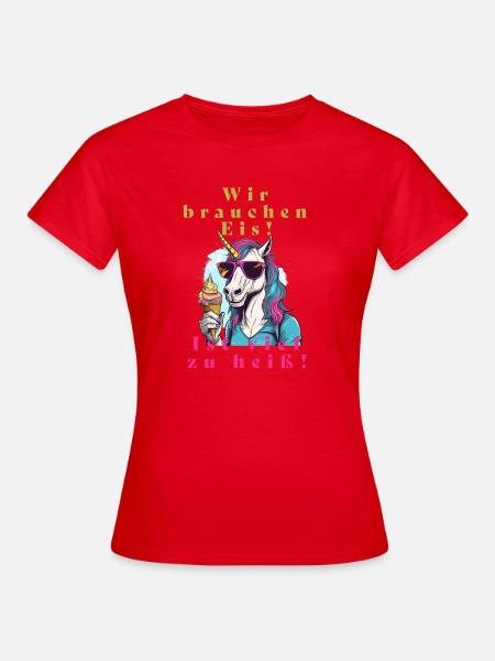 Einhorn Eis vs. Hitze - Women's T-Shirt - red