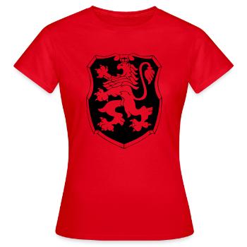 Löwe Wappen - Women's T-Shirt - red - Front - AI Model Female 172 dark (172cm)