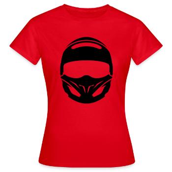 Helm - Frauen T-Shirt - Rot - Vorne - AI Model Female 172 dark (172cm)