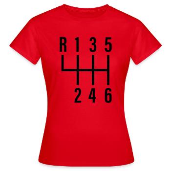 Changement de vitesse minimaliste pour les fans de voitures - T-shirt Femme - rouge - Devant - AI Model Female 172 dark (172cm)