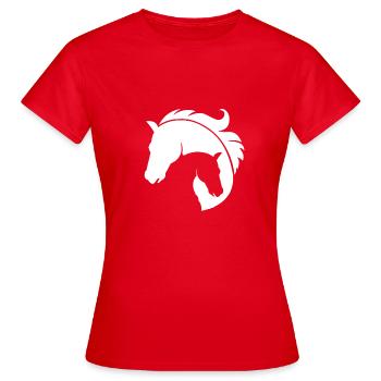 Horse - horse - domestic animal - foal - Women's T-Shirt - red - Front - AI Model Female 172 dark (172cm)