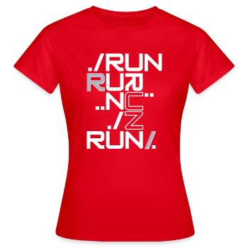 Run - Frauen T-Shirt - Rot - Vorne - AI Model Female 172 dark (172cm)