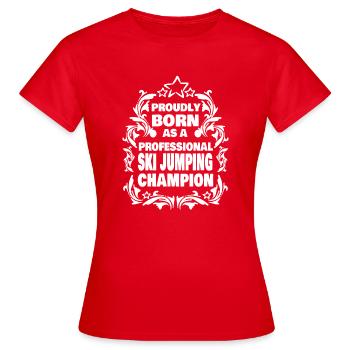 Ski Jumping - Frauen T-Shirt - Rot - Vorne - AI Model Female 172 dark (172cm)